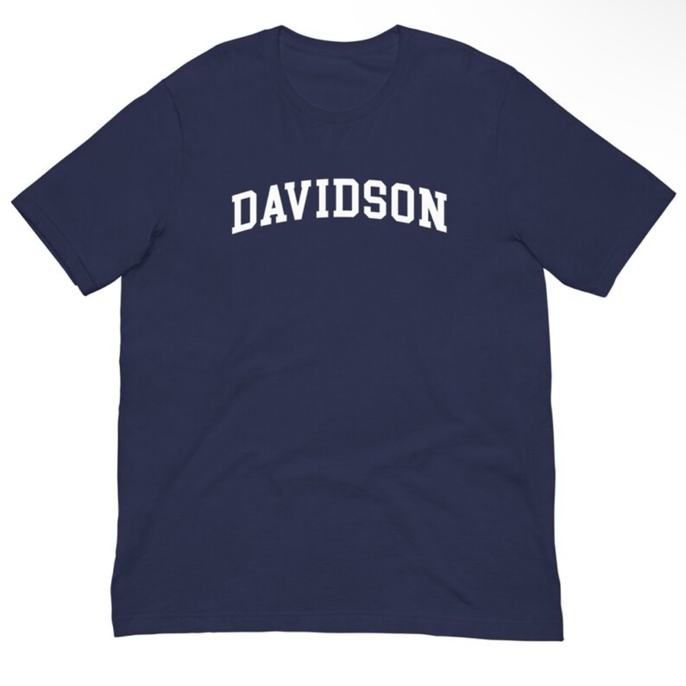 Davidson College Vintage Varsity Design Short Sleeve Tee Premium T-Shirt